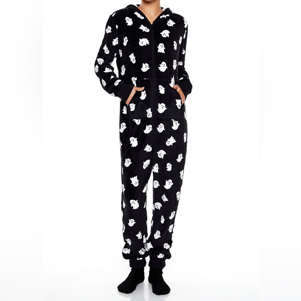 Hooded Ghost Pajama Jumpsuit